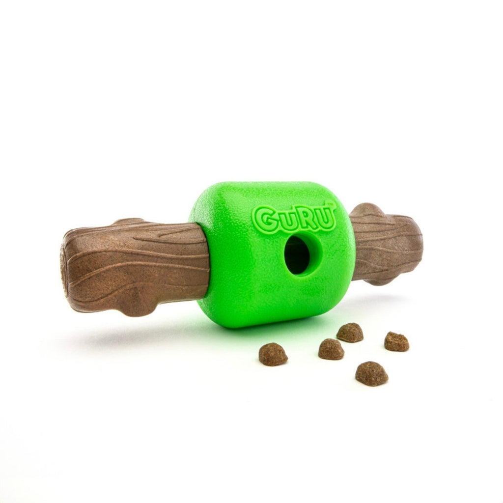 GURU Pet Company Spin & Treat Stick Interactive Dog Toy - Large, Bacon Scented Chew Ends