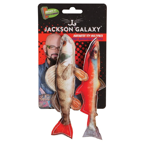 Jackson Galaxy Marinater Photo Fish Cat Toy - 2 Pack Catnip Infusion