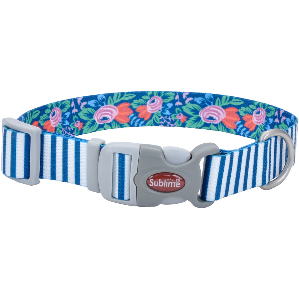Coastal Sublime Collar Teal Stripe S/M