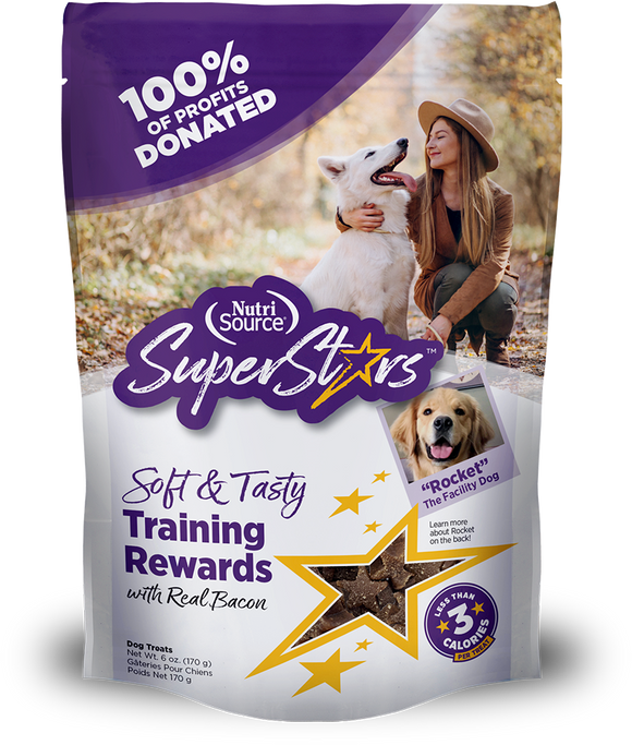 NutriSource SuperStars Soft & Tasty Bacon Training Rewards - Dog Treats (16oz/454g)