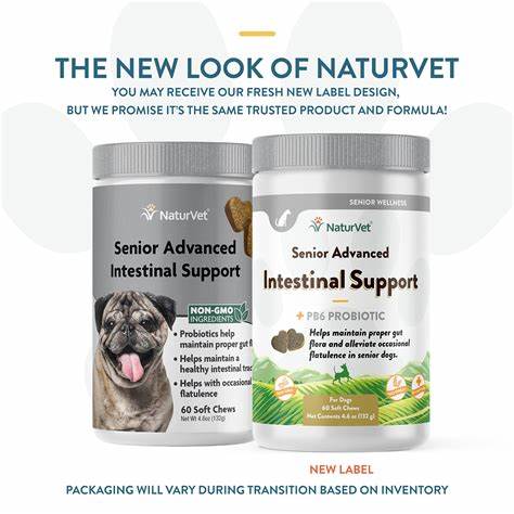 NaturVet Senior Advanced Intestinal Support Dog Soft Chews - 60 Count
