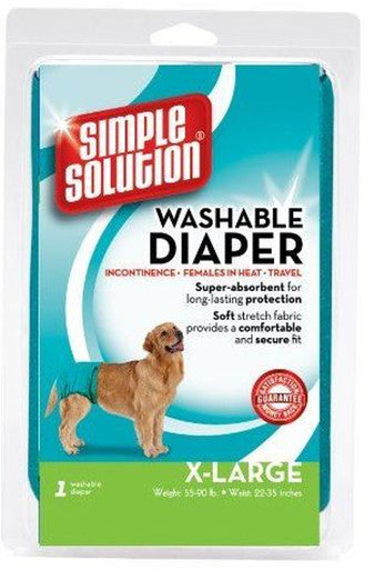 Simple Solution Washable Female Dog Diaper - X-Small - for Incontinence, Heat, and Housebreaking