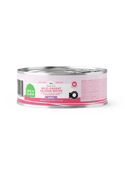 Open Farm Cat Food - Wild-Caught Salmon Pâté - 2.8 oz Can - Grain-Free Wet Food