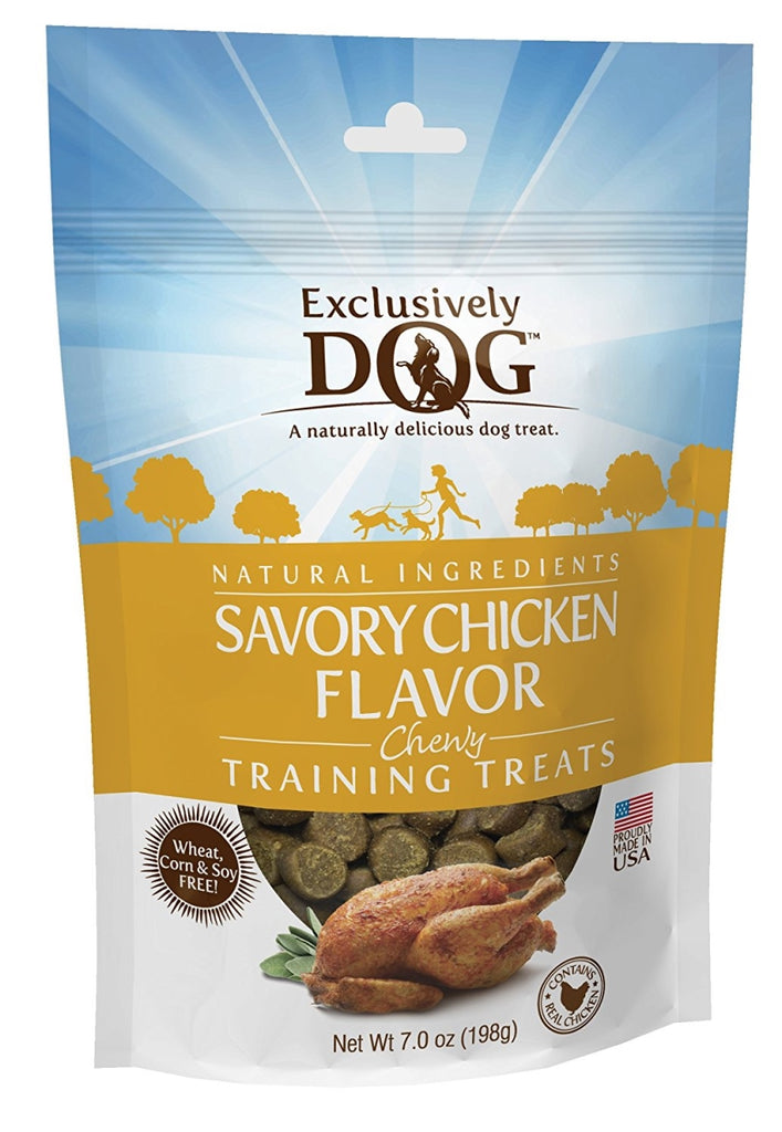 Exclusively Dog Training Treats - Savory Chicken Flavor - 6 or 7 oz Bag (Sizes Vary)