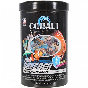 Cobalt Pro Breeder Flakes Fish Food - 5 oz - Premium Nutrition for Breeding Fish