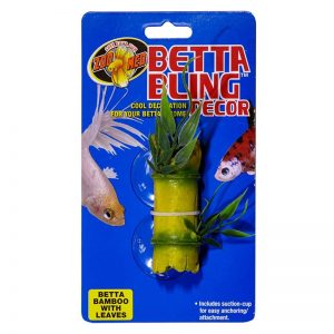 Zoo Med Betta Bling Bamboo with Leaves - Betta Tank Aquarium Ornament Decor