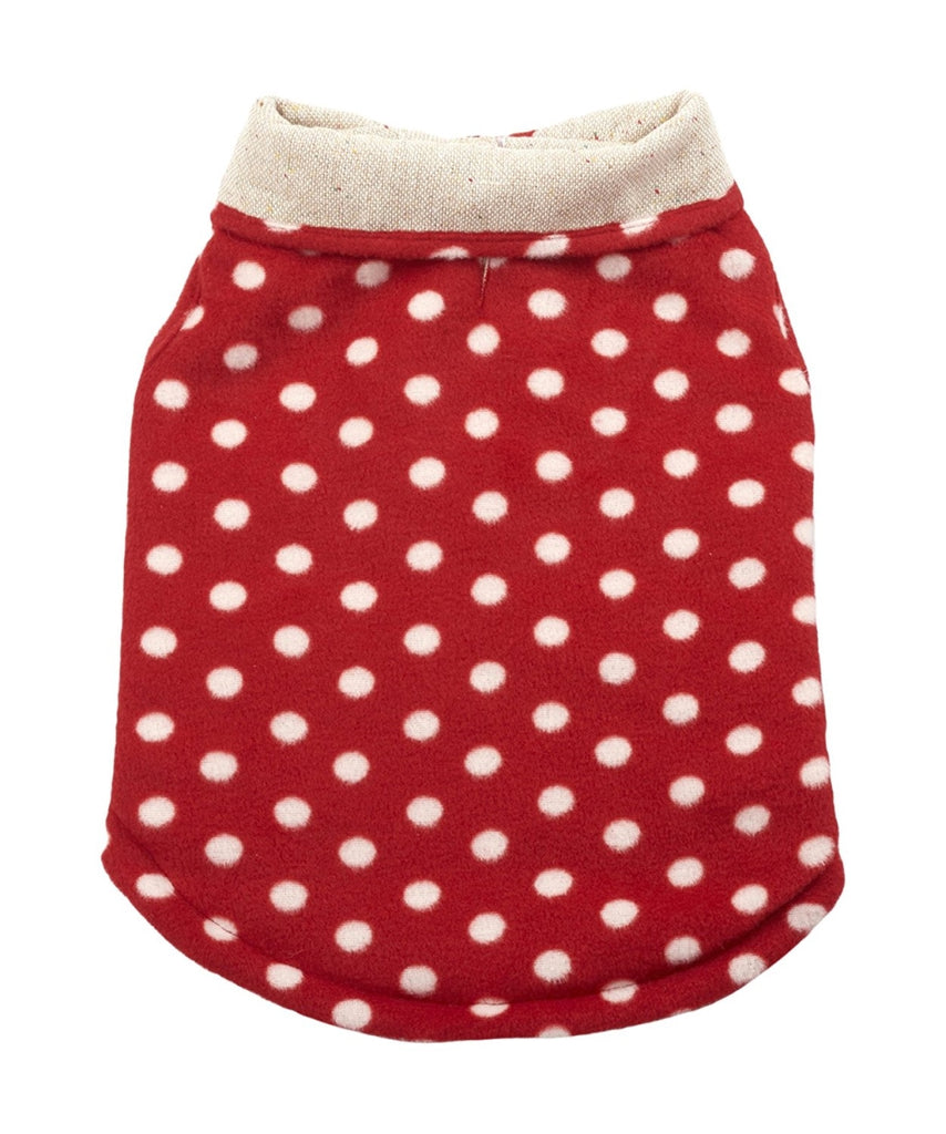 ETH Tweed Coat Red Polka Dot L