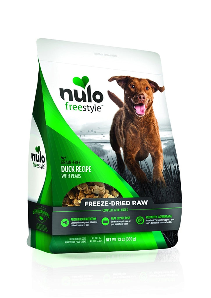 Nulo Freestyle Freeze-Dried Raw Duck with Pears Dog Food, Grain-Free, 13 oz