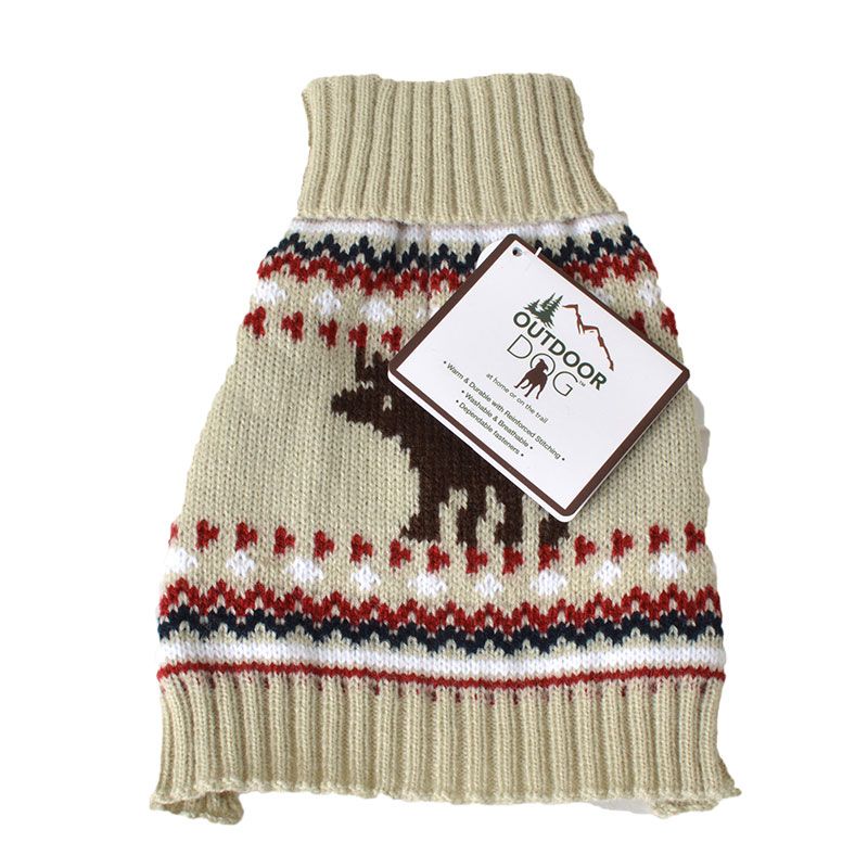 Fashion Pet Outdoor Dog Moose Sweater, Small