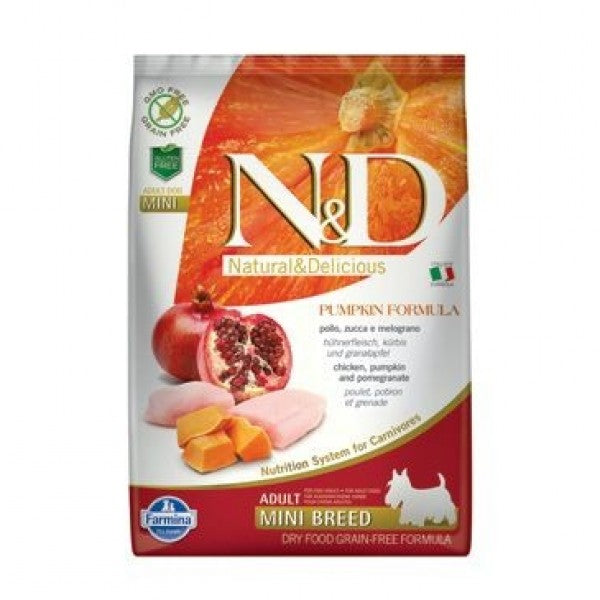 Farmina N&D Pumpkin Chicken & Pomegranate Mini Breed Adult Dry Dog Food - 15.4 lb Bag
