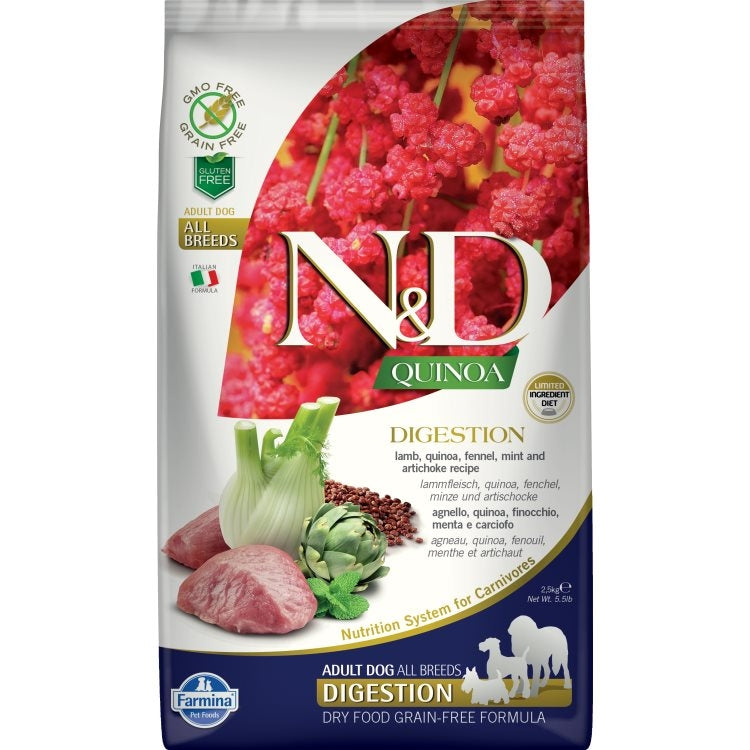 Farmina N&D Quinoa Digestion Lamb Dry Dog Food, 15.4 lbs