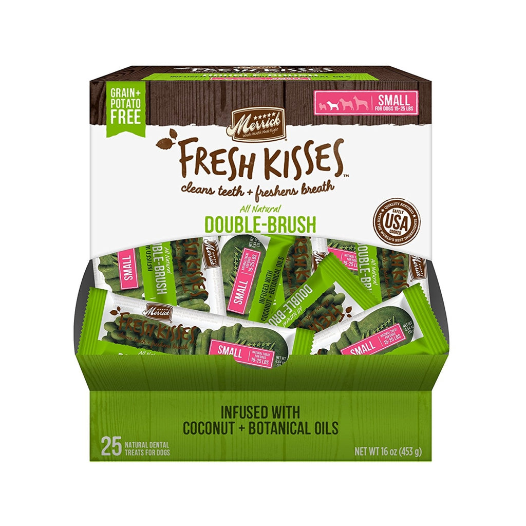 Merrick Fresh Kisses Small Dog Treats, Coconut Oil & Botanicals, Grain-Free Dental Chews, 1 Count