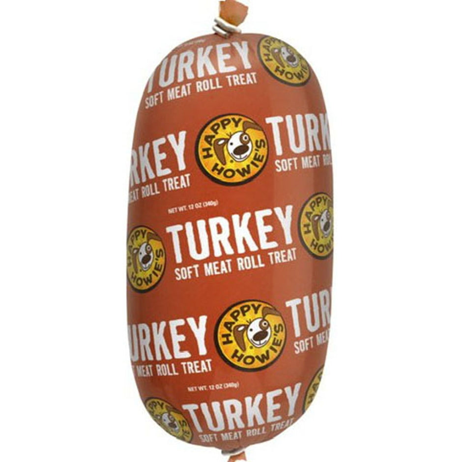 Happy Howie's Turkey Roll Dog Treat - 12oz - Soft & Premium, Great for Training
