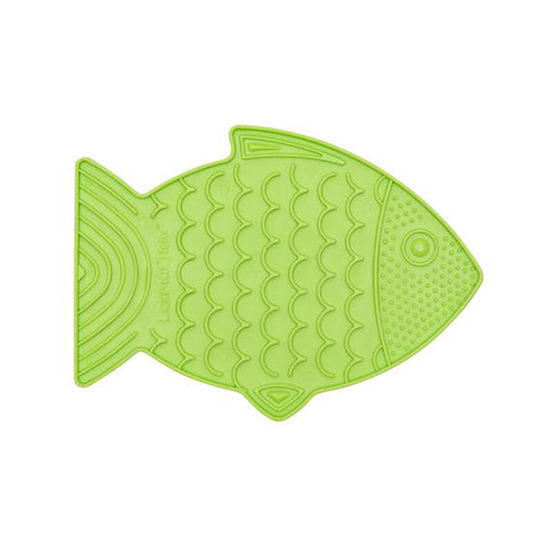 LickiMat Felix Green Cat Slow Feeder - Boredom Buster for Treats & Food