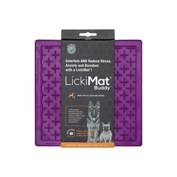 LickiMat Buddy Purple Dog & Cat Slow Feeder Treat Mat - Boredom Buster