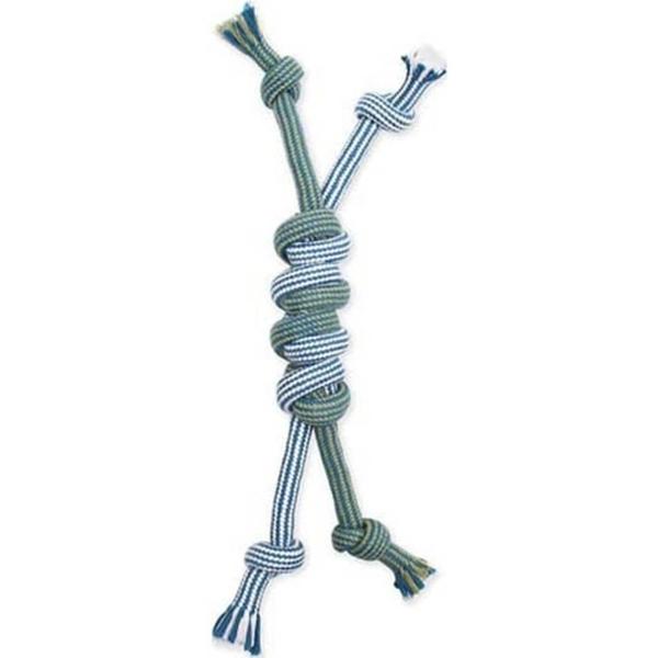 Mammoth Flossy Chews Extra Double Rope Monkey Fist Bar - Small - 12 Inch Dog Toy