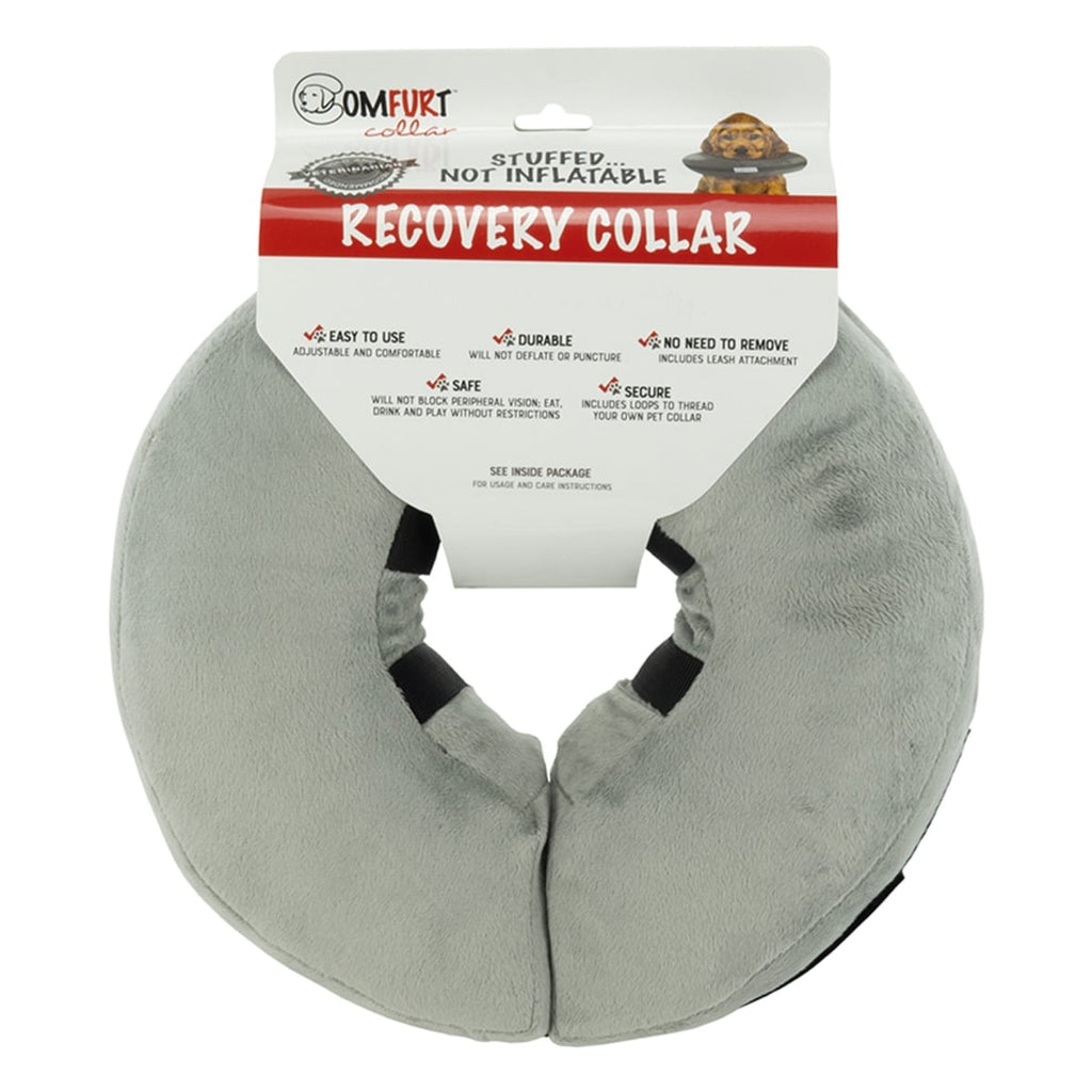 Arlee Pet Products Polyester Comfurt Collar - Recovery Collar for Dogs - Grey or Black
