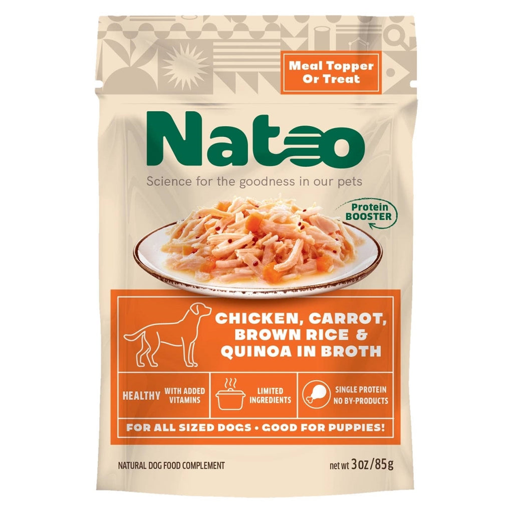 Natoo Salmon & Pumpkin in Broth Dog Food Topper, 3 oz Pouch