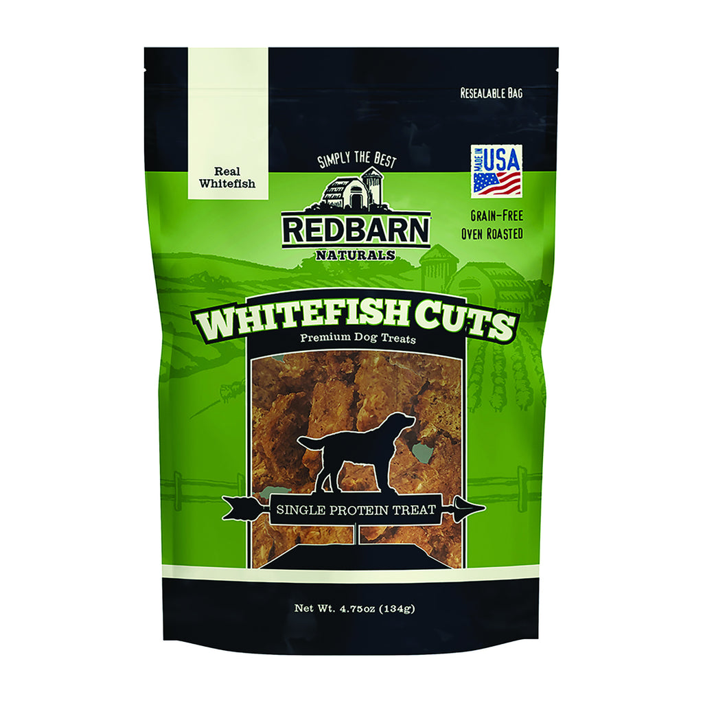Redbarn Dog Treats - Whitefish Cuts, Air Dried Training Treats, 4-6 oz Bag