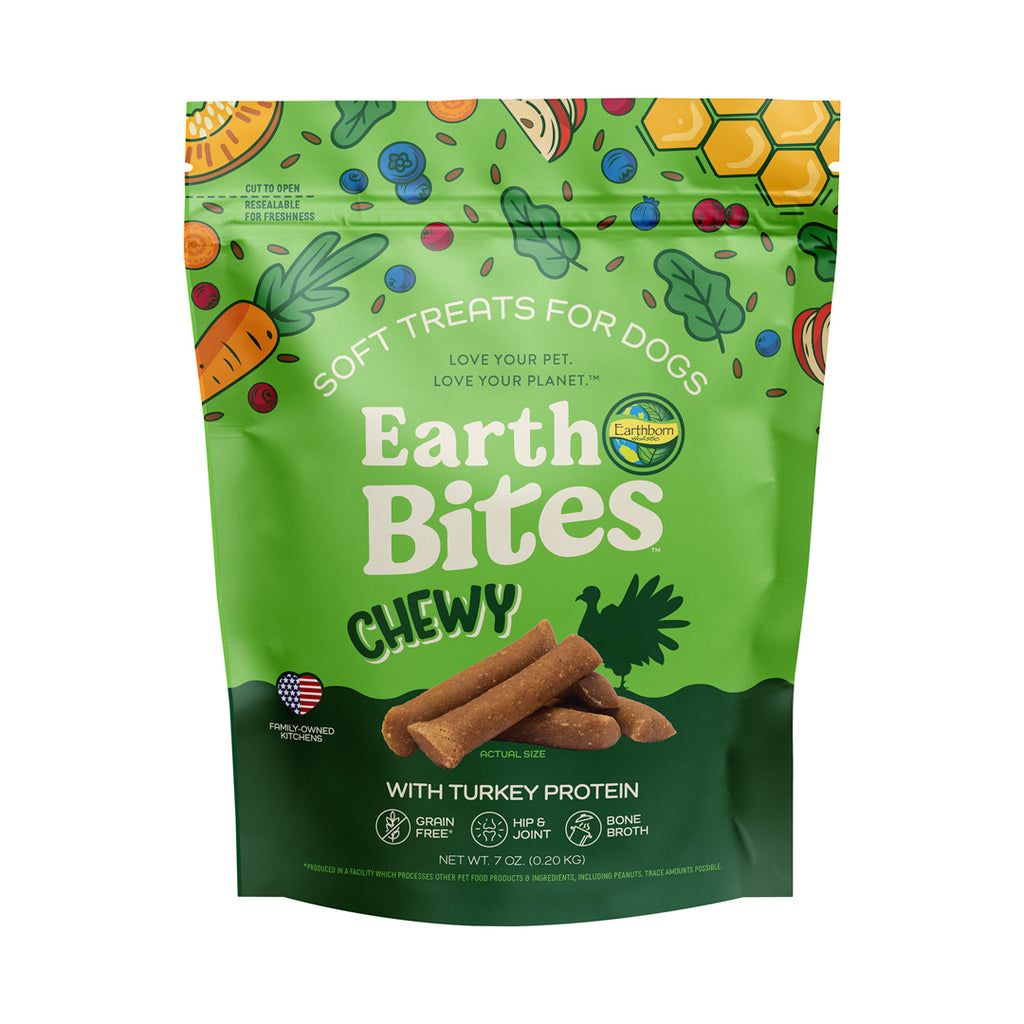 Earthborn Holistic EarthBites Chewy Grain-Free Turkey Dog Treats - 7oz