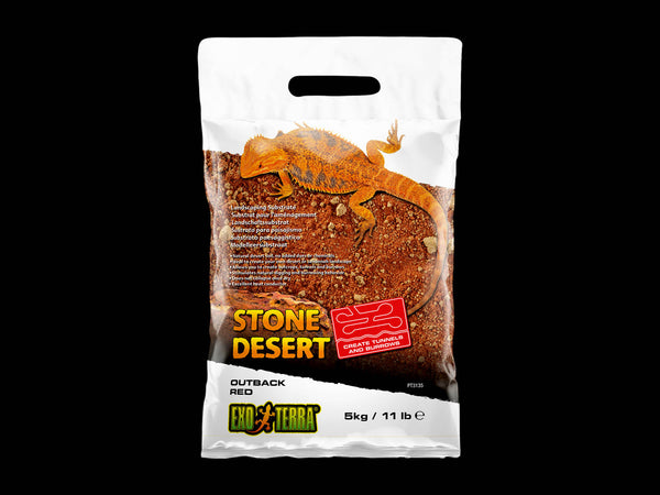 Exo Terra Stone Desert Outback Red Substrate - Natural Sculpting Sand - 11 lb / 5 kg
