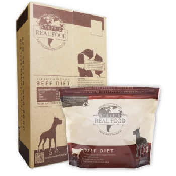 Steve's Real Food Beef Nuggets Raw Frozen Dog & Cat Food, 9.75 lb