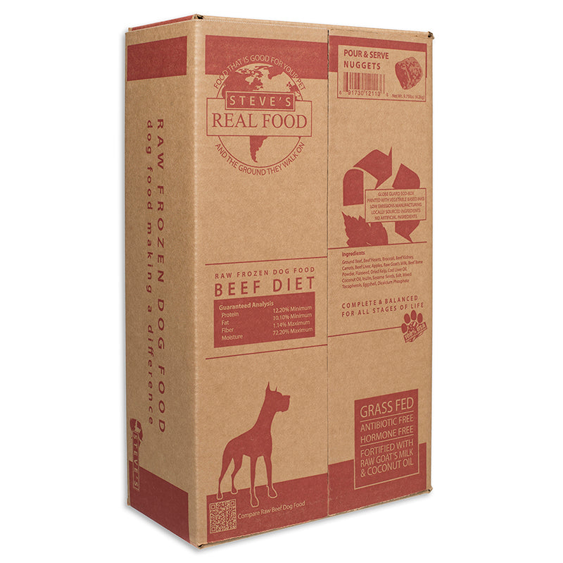 Steves Real Food 845142018 13.5 lbs Beef Patties Dog Food