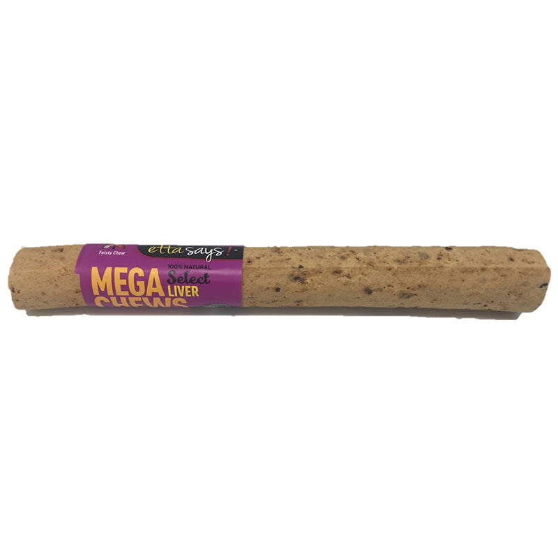 Etta Says! 10 inch Select Mega Liver Chew Dog Treat - All Natural, Grain Free, Beef Liver Chew