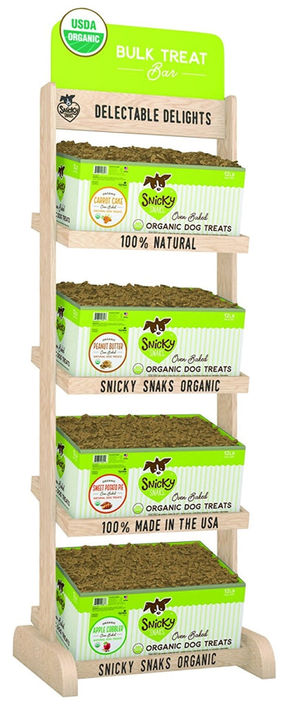 Snicky Snaks USDA Certified Organic Peanut Butter Cookie Treats, 12lb Bulk Box