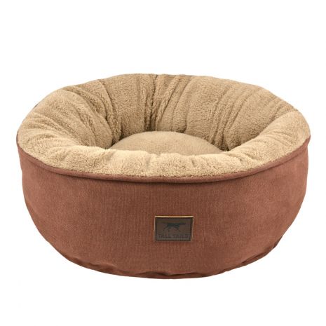 88216972 Cat Donut Dog Bed, Brown - Small