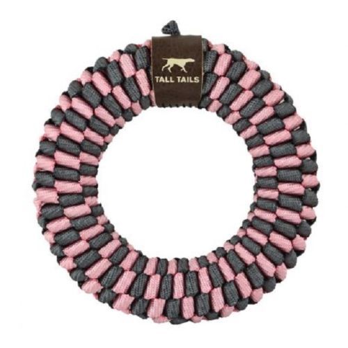 88217076 CC Braided Ring Dog Toy, Pink - 6 in.