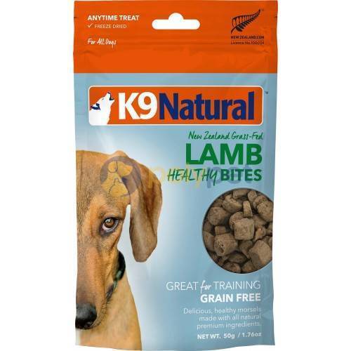 K9 Natural Freeze Dried Dog Treats Lamb 50g Pack