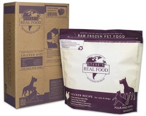 Steve's Real Food BARF Diet Chicken Patties - Raw Frozen Dog & Cat Food - 20 lb Bulk