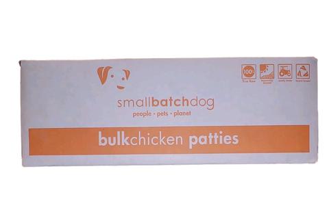 Smallbatch Dog Chicken Patties Raw Frozen Dog Food 18 lb Bulk