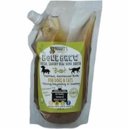 Nugget's Healthy Eats Bone Brew Beef - Dog & Cat Frozen Bone Broth, 20 oz