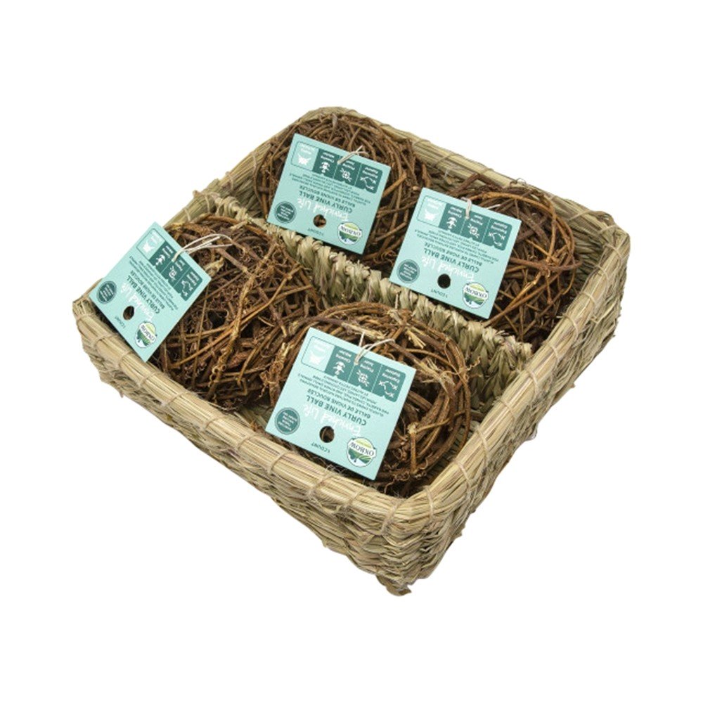 73296340 Small Animal Enriched Life Curly Vine Ball Basket