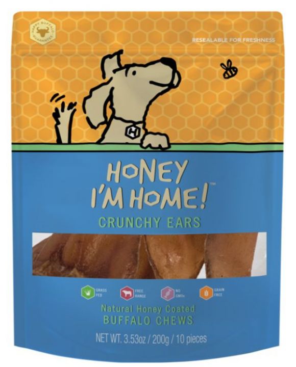 Honey I'm Home Natural Honey Coated Buffalo Chews, Crunch...