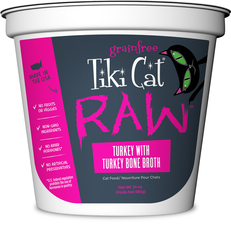 25150003 8 oz Frozen Raw Turkey Cat Food