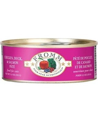 Fromm Four-Star Chicken, Duck & Salmon Pâté Wet Cat Food, 5.5 oz Can