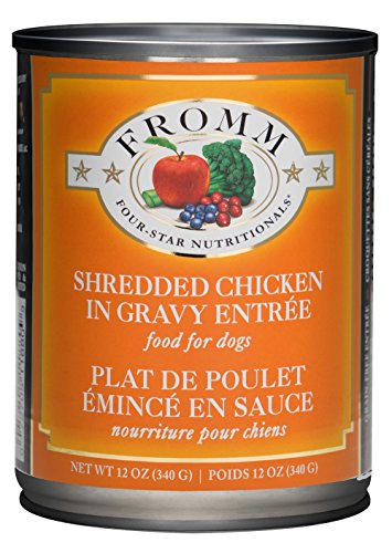Fromm Four-Star Shredded Chicken in Gravy Entrée Canned Dog Food, 12 oz