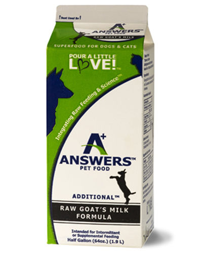 Answers Frozen Raw Goat Milk for Dogs & Cats - 1 Quart (32 oz)