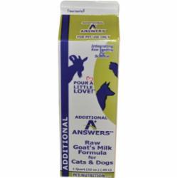 Answers Frozen Additional Goat's Milk - Half Gallon (64 oz) - Raw Fermented Pet Supplement