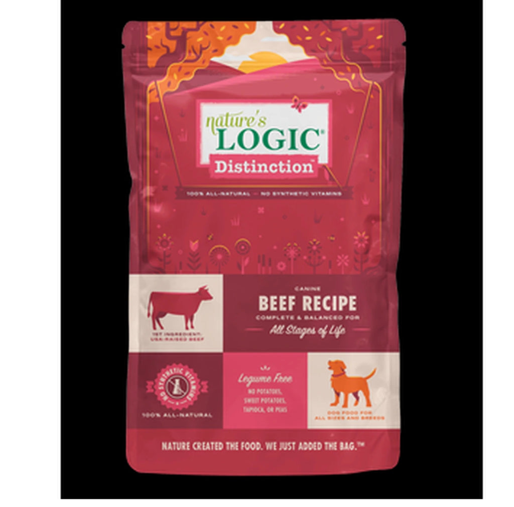 Nature's Logic Distinction Beef Recipe Dry Dog Food 24 lb Bag, All Life Stages, Grain-Free Kibble