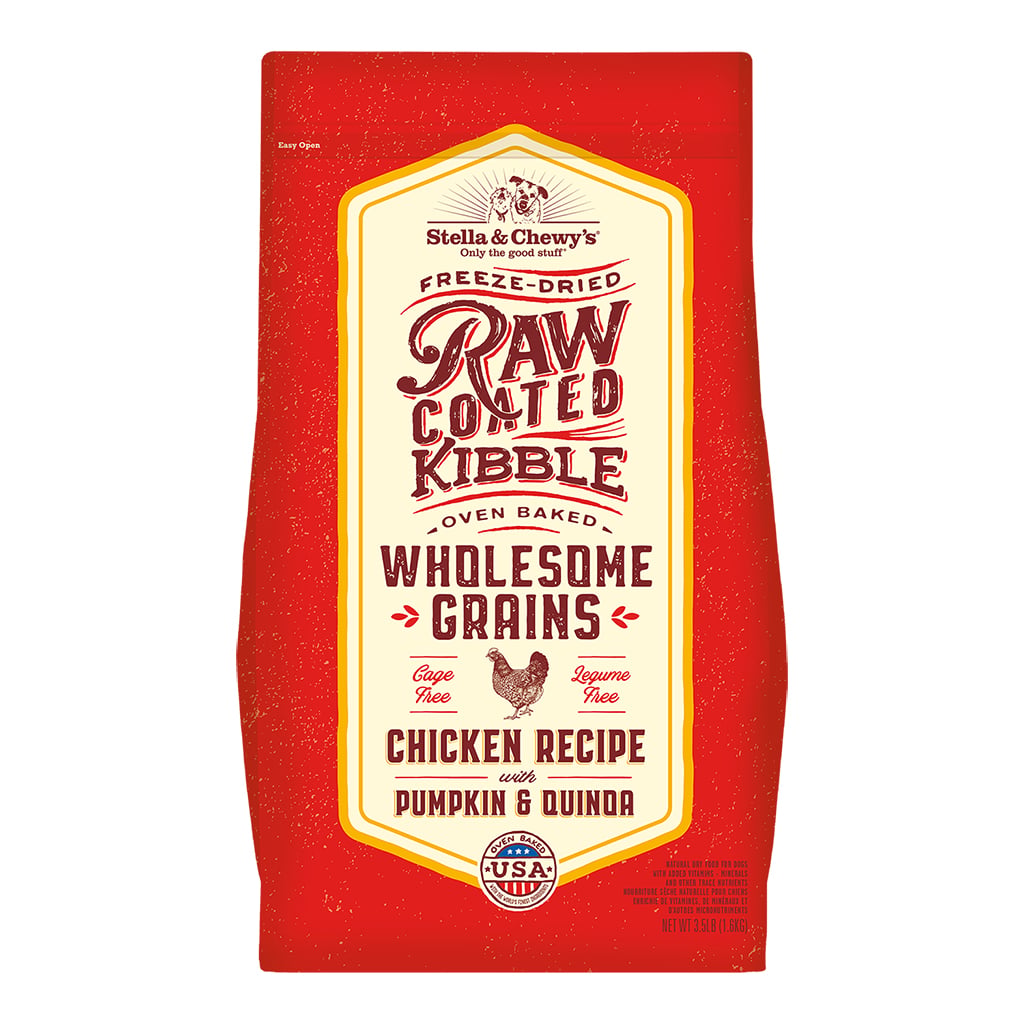 3.5 lbs Dog Raw Coated Kibble Wholesome Grains Chicken