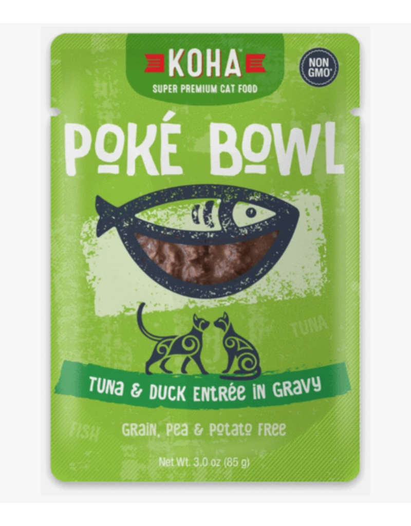 Koha Poke Bowl Tuna & Duck Entree Cat Food Pouch, 3 oz