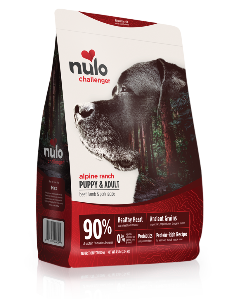 Nulo Challenger Alpine Ranch Dog Food - Beef, Lamb & Pork - Puppy & Adult - 24 lb Bag