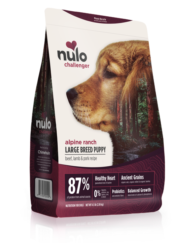 Nulo Challenger Large Breed Puppy Food - Alpine Ranch Recipe - Beef, Lamb & Pork - 24lb Bag