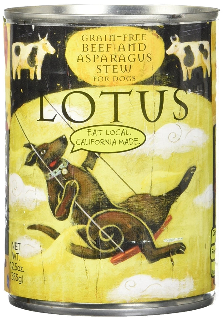 Lotus Grain-Free Beef & Asparagus Stew Dog Food - 12.5 oz Can