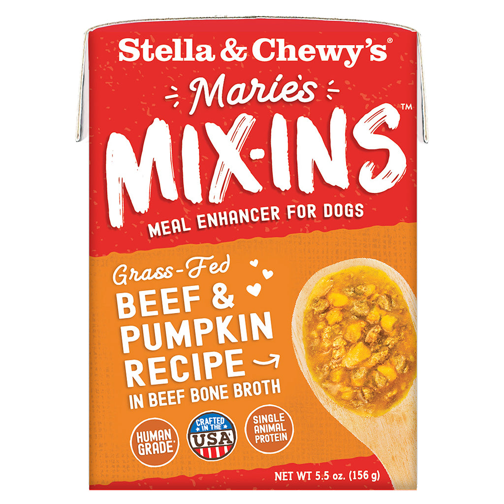 Stella & Chewy's Marie's Mix-Ins Grass Fed Beef & Pumpkin Recipe Dog Food, 5.5 oz