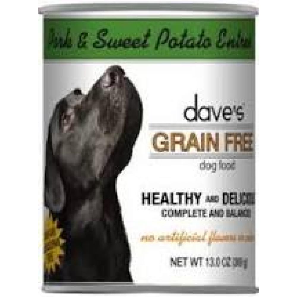 Dave's Grain Free Roast Pork & Sweet Potato Canned Dog Food, 13 oz Can